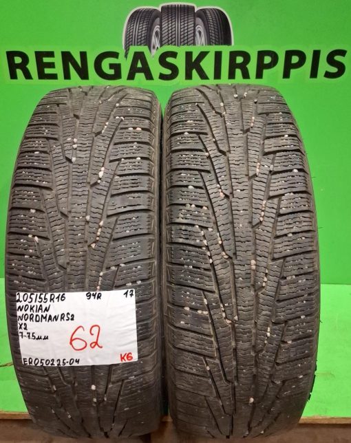 205/55R16 Nokian Nordman RS2 94R kitka 7-7,5mm / K6