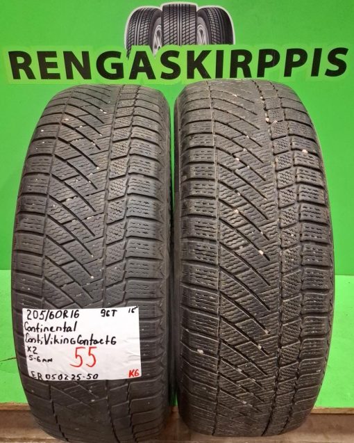 205/60R16 Continental ContiVikingContact 6 96T kitka 5-6mm / K6