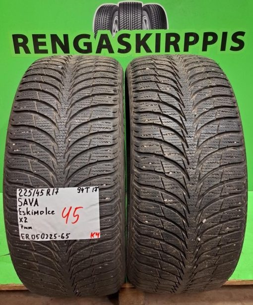 225/45R17 Sava Eskimo Ice 94T kitka 7mm / K4