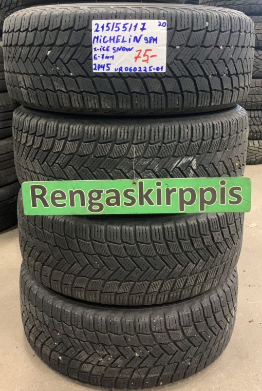 215/55R17 Michelin X-Ice Snow 98H kitka 6-7mm / 2P45