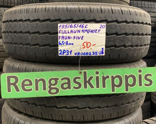 195/65R16C Fullrun Frun_five 104/102T kesä 6,5-7mm / 2P31