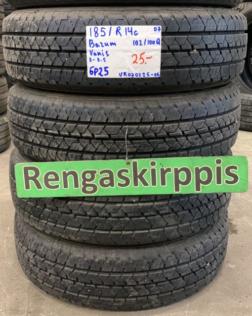 185/80R14C Barum Vanis 102/100Q kesä 8-8,5mm / 6P25