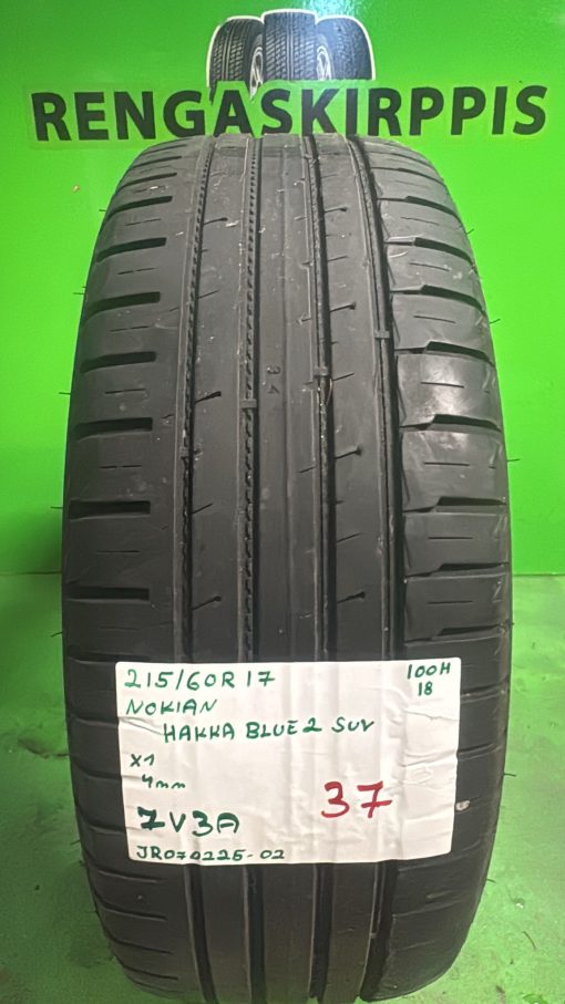 215/60R17 Nokian Hakka Blue 2 Suv 100H kesä 4mm / 7V3A