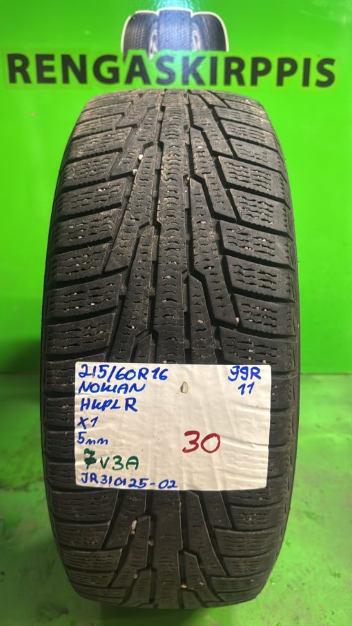 215/60R16 Nokian HKPL R 99R kitka 5mm / 7V3A