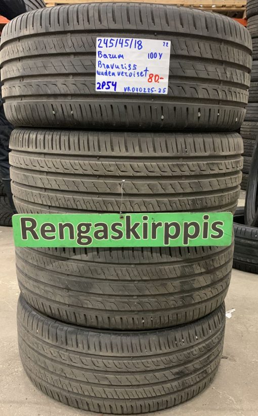 245/45R18 Barum Bravuris 5 100Y kesä uudenveroiset / 2P54