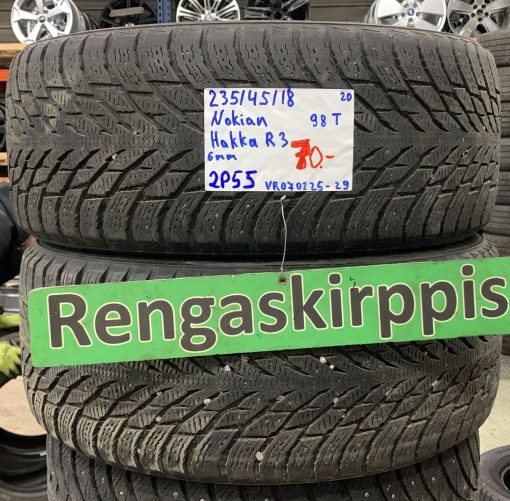 235/45R18 Nokian Hakka R3 98T kitka 6mm / 2P55