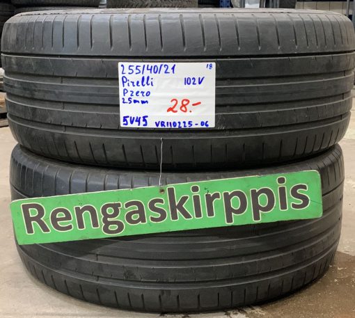 255/40R21 Pirelli PZero 102V kesä 2,5mm / 5V45