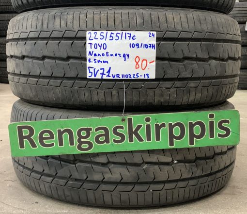 225/55R17C Toyo Nano Energy 109/107H kesä 6,5mm / 5V71