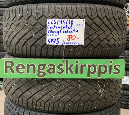 225/45R18 Continental VikingContact 7 95T kitka 6,5mm / 5P35