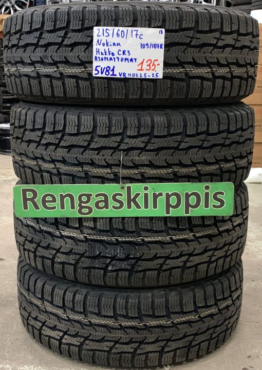 215/60R17C Nokian Hakka CR3 109/107R kitka ajamattomat / 5V81