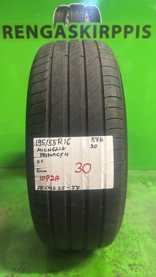 195/55R16 Michelin Primacy 4 87H kesä 5mm / 10P2A