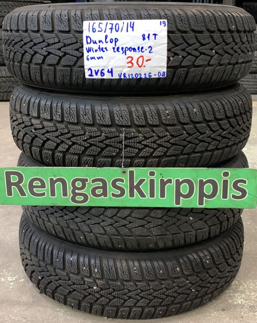 165/70R14 Dunlop Winter Response 2 81T kitka 6mm / 2V64