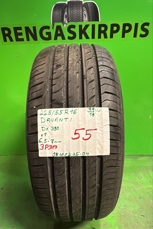 225/55R16 Davanti DX390 99W kesä 6,5-7mm / 3P3A