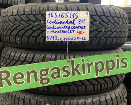 165/65R15 Continental ContiWinterContact 81T kitka uudenveroiset / 6V13