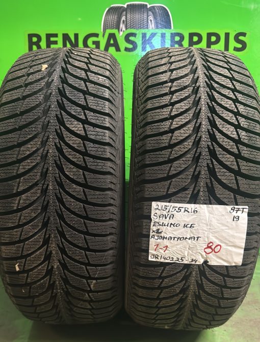 215/55R16 Sava Eskimo Ice 97T kitka ajamattomat / 1-1