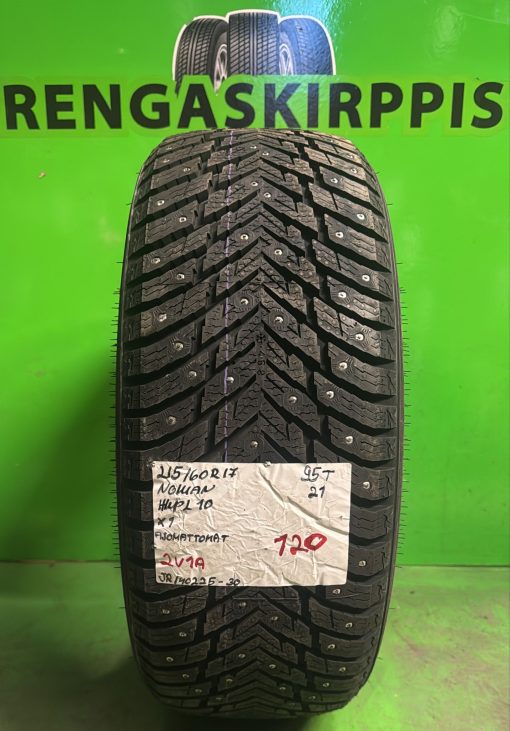 215/60R17 Nokian HKPL 10 95T nasta ajamattomat / 2V1A