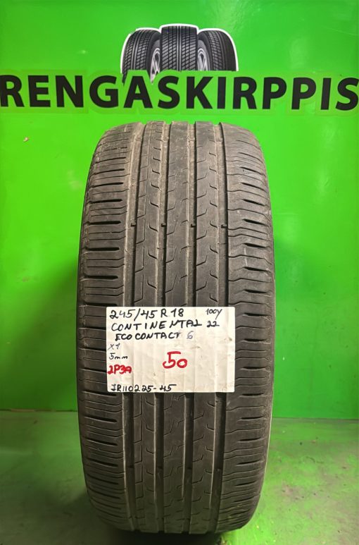 245/45R18 Continental EcoContact 6 100Y kesä 5mm / 2P3A