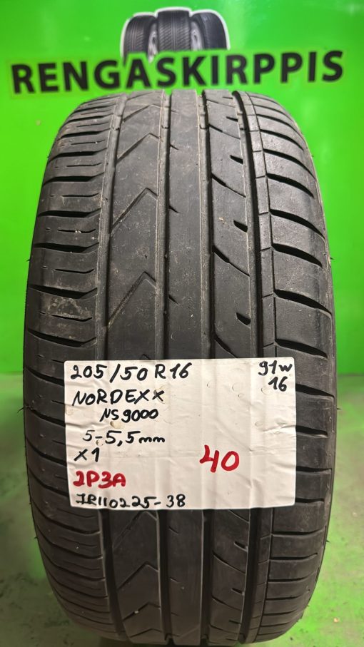 205/50R16 Nordexx NS9000 91W kesä 5-5,5mm / 2P3A