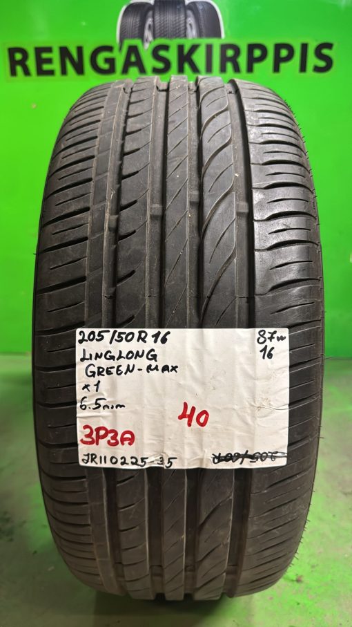 205/50R16 LingLong GreenMax 87W kesä 6,5mm / 3P3A