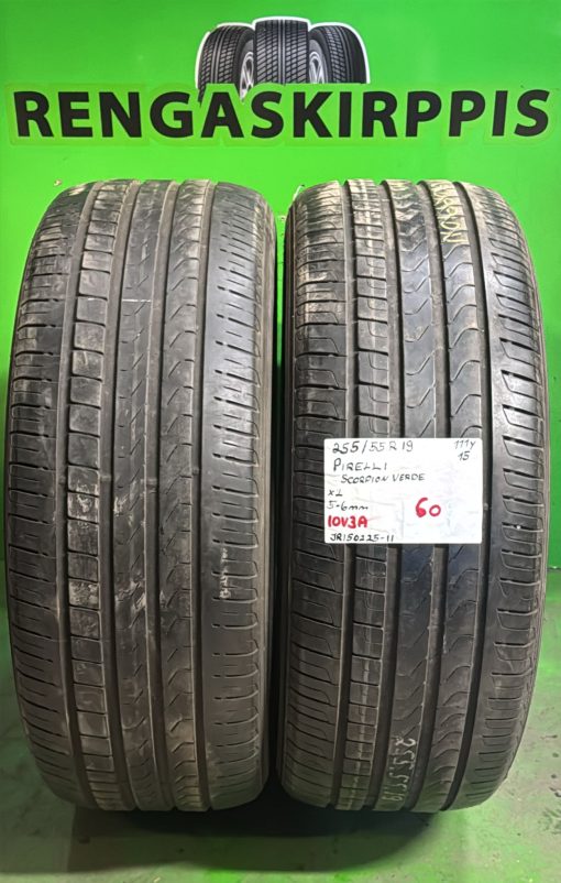 255/55R19 Pirelli Scorpion Verde 111Y kesä 5-6mm / 10V3A