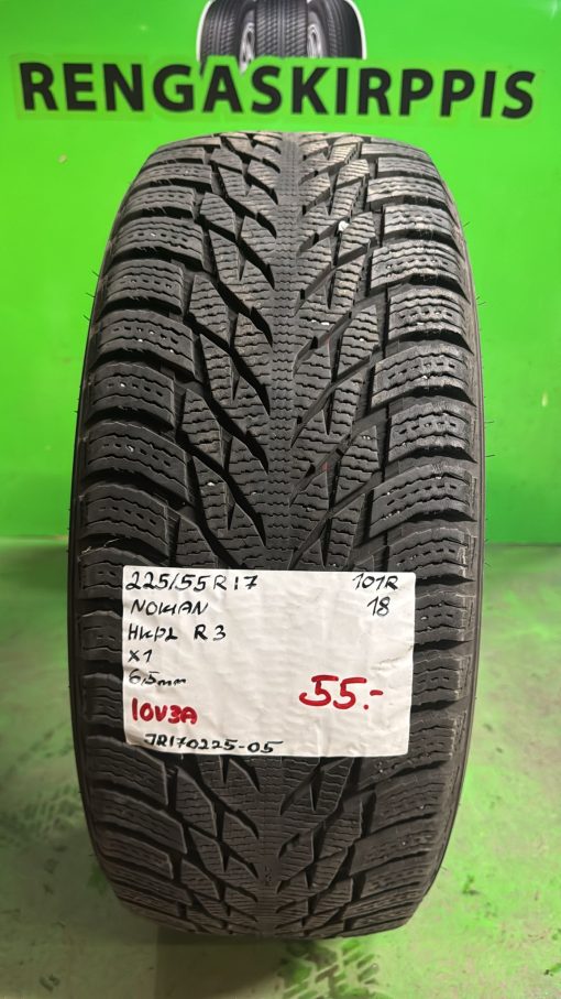 225/55R17 Nokian HKPL R3 101R kitka 6,5mm / 10V3A