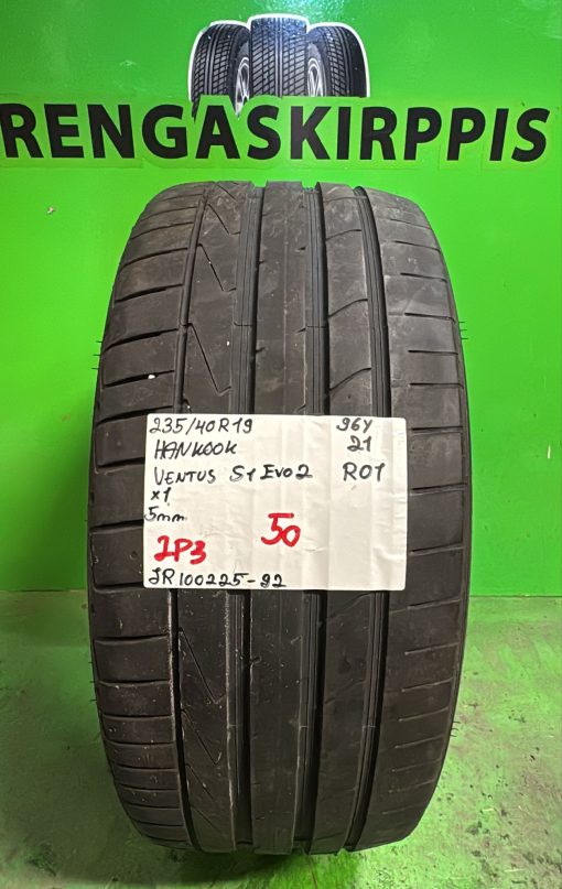 235/40R19 Hankook Ventus S1 Evo 2 R01 96Y kesä 5mm / 2P3