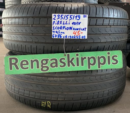 235/55R19 Pirelli Scorpion Runflat 101V  kesä 4-4,5mm / 6V86