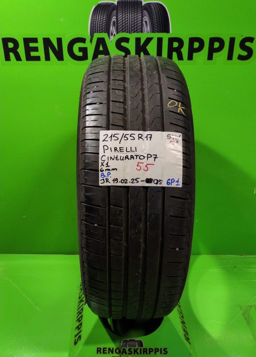 215/55R17 Pirelli Cinturato P7 94W kesä 6mm / 6P1