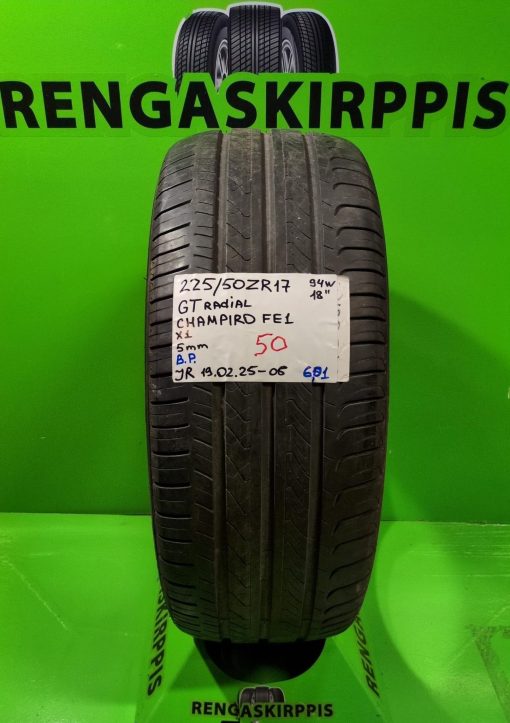 225/50R17 GT Radial Champiro FE1 94W kesä 5mm / 6P1