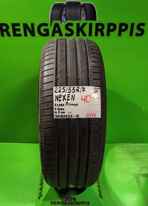 225/55R17 Nexen NFera Primus 101W kesä 4,5mm / 5V1A