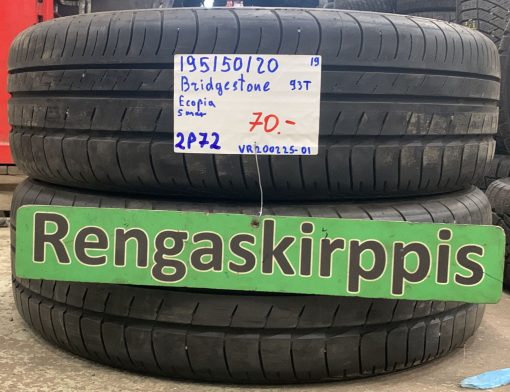 195/50R20 Bridgestone Ecopia 93T kesä 5mm / 2P72