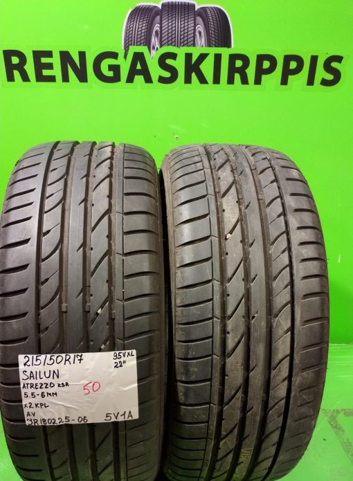 215/50R17 Sailun Atrezzo ZSR 95V XL kesä 5,5-6mm / 5V1A