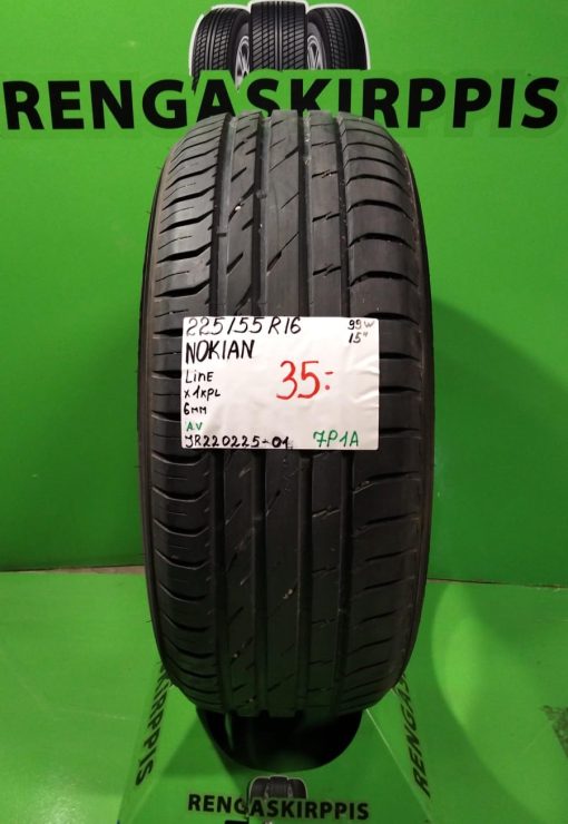 225/55R16 Nokian Line 99W kesä 6mm / 7P1A