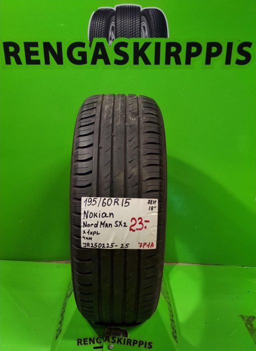 195/60R15 Nokian NordMan SX2 88H kesä 4mm / 7P1A