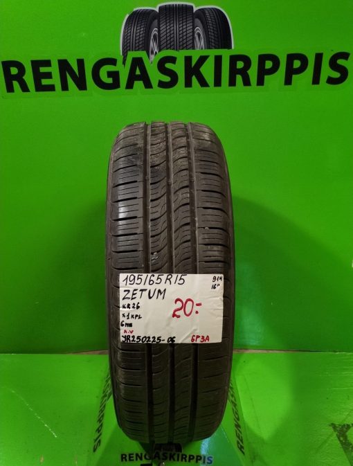 195/65R15 Zetum KR26 91H kesä 6mm / 6P3A