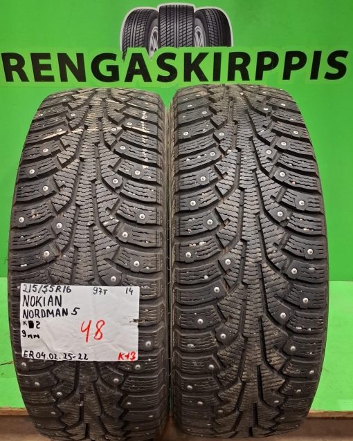 215/55R16 Nokian Nordman 5 97T nasta 9mm / K13