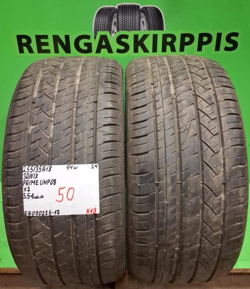 255/35R18 Sonix Prime UHP08 94W kesä 5,5-6mm / K13