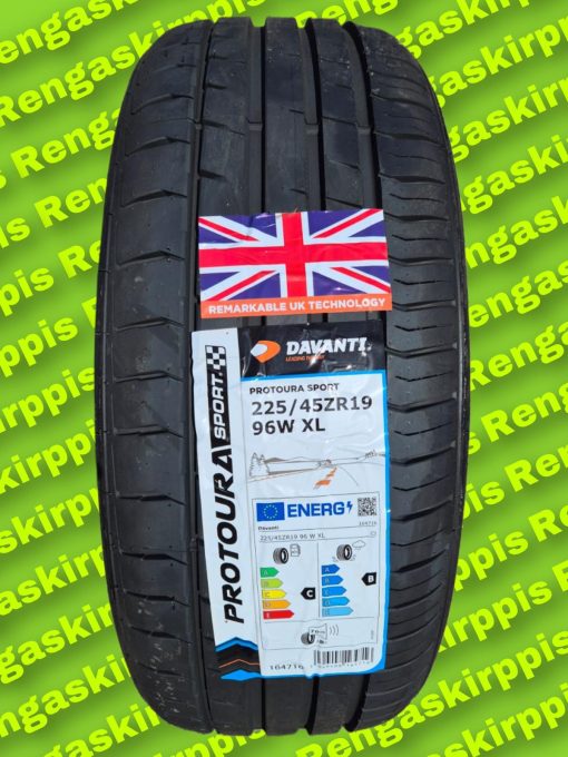 225/45R19 Davanti Protoura Sport 96W XL C, B 70dB/ kesä