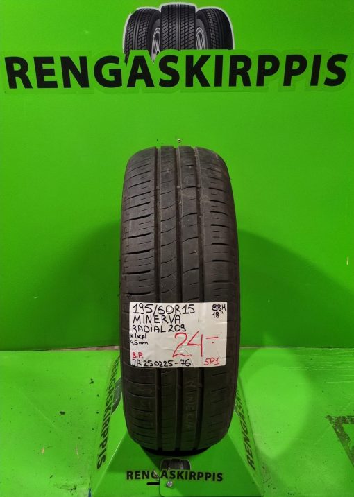 195/60R15 Minerva Radial 209 88H kesä 4,5mm / 5P1