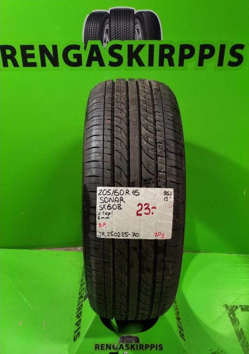 205/60R16 Sonar SX608 96V kesä 6mm / 7P1