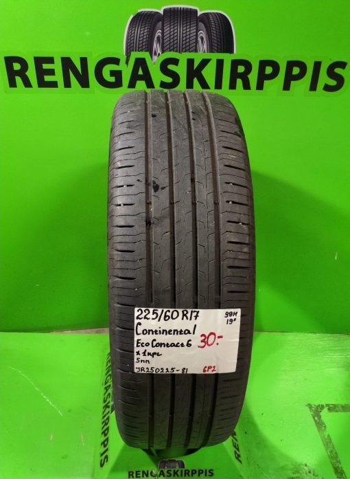 225/60R17 Continental EcoContact 6 99H kesä 5mm / 6P2