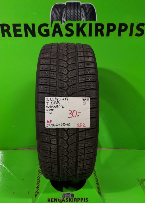 225/45R17 Tigar Winter 1 94H kitka 4MM / 8p2