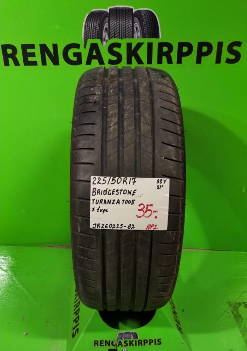 225/50R17 Bridgestone Turanza T005 98Y kesä / 10P2