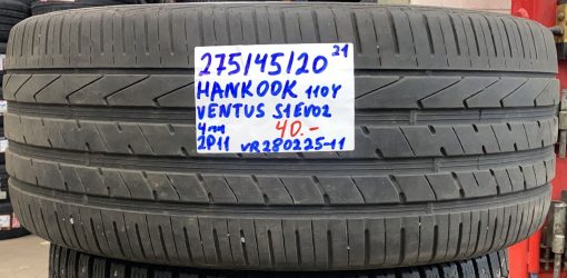 275/45R20 Hankook Ventus S1 Evo 2 110Y kesä 4mm / 2P11