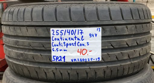 255/40R17 Continental ContiSportContact 3 94V kesä 6,5mm / 5P21