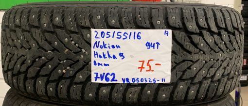 205/55R16 Nokian Hakka 9 94T nasta 8mm / 7V62