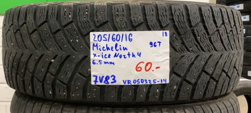 205/60R16 Michelin X-Ice North 4 96T nasta 6,5mm / 7V83