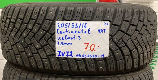 205/55R16 Continental IceContact 3 94T nasta 7,5mm / 7V72