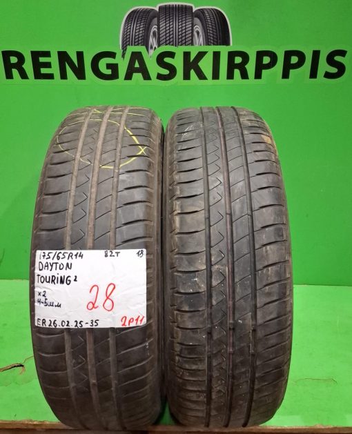 175/65R14 Dayton Touring 2 82T kesä 4-5mm / 2P11