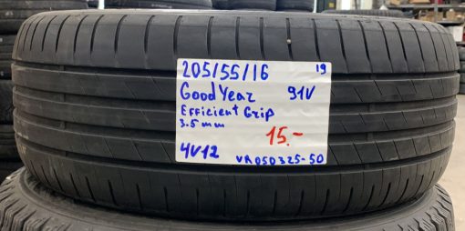 205/55R16 GoodYear EfficientGrip 91V kesä 3,5mm / 4V12